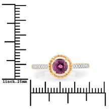 Load image into Gallery viewer, 0.92 Carat Genuine Ruby and White Diamond 14K Yellow Gold Ring

