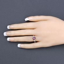 Load image into Gallery viewer, 1.22 Carat Genuine Ruby and White Diamond 14K White Gold Ring
