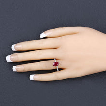 Load image into Gallery viewer, 1.68 Carat Genuine Ruby and White Diamond 14K Yellow Gold Ring
