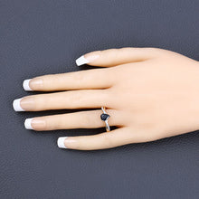 Load image into Gallery viewer, 1.17 Carat Genuine Blue Sapphire and White Diamond 14K Yellow Gold Ring
