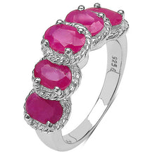 Load image into Gallery viewer, 3.20 Carat Genuine Ruby Sterling Silver Ring
