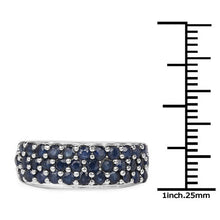 Load image into Gallery viewer, 1.70 Carat Genuine Blue Sapphire .925 Sterling Silver Ring
