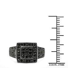 Load image into Gallery viewer, 0.77 Carat Genuine Black Diamond .925 Sterling Silver Ring
