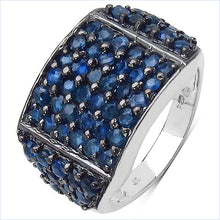 Load image into Gallery viewer, 2.86 Carat Genuine Blue Sapphire .925 Sterling Silver Ring
