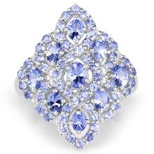 Load image into Gallery viewer, 3.31 Carat Genuine Tanzanite .925 Sterling Silver Ring
