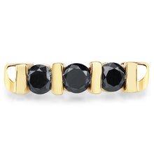 Load image into Gallery viewer, 1.20 Carat Genuine Black Diamond .925 Sterling Silver Ring
