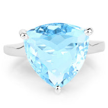 Load image into Gallery viewer, 9.00 Carat Genuine Blue Topaz .925 Sterling Silver Ring
