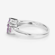 Load image into Gallery viewer, 0.96 Carat Genuine Pink Sapphire  .925 Sterling Silver Ring
