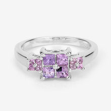 Load image into Gallery viewer, 0.96 Carat Genuine Pink Sapphire  .925 Sterling Silver Ring
