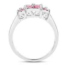 Load image into Gallery viewer, 0.96 Carat Genuine Pink Sapphire  .925 Sterling Silver Ring
