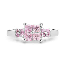 Load image into Gallery viewer, 0.96 Carat Genuine Pink Sapphire  .925 Sterling Silver Ring
