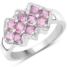 Load image into Gallery viewer, 1.20 Carat Genuine Pink Sapphire .925 Sterling Silver Ring
