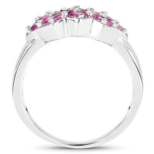 Load image into Gallery viewer, 1.20 Carat Genuine Pink Sapphire .925 Sterling Silver Ring
