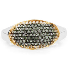 Load image into Gallery viewer, 0.45 Carat Genuine Green Diamond and Yellow Diamond .925 Sterling Silver Ring
