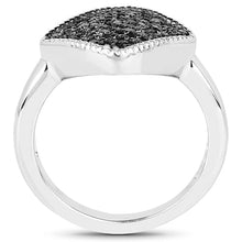 Load image into Gallery viewer, 0.24 Carat Genuine Black Diamond .925 Sterling Silver Ring
