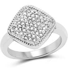 Load image into Gallery viewer, 0.23 Carat Genuine White Diamond .925 Sterling Silver Ring
