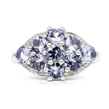 Load image into Gallery viewer, 2.07 Carat Genuine Tanzanite .925 Sterling Silver Ring
