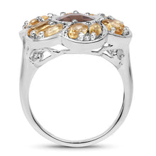 Load image into Gallery viewer, 3.46 Carat Genuine Smoky Quartz &amp; Citrine .925 Sterling Silver Ring
