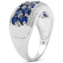 Load image into Gallery viewer, 2.00 Carat Genuine Kyanite &amp; White Topaz .925 Sterling Silver Ring

