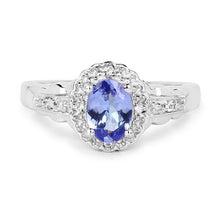 Load image into Gallery viewer, 2.46 Carat Genuine Tanzanite and White Topaz .925 Sterling Silver 3 Piece Jewelry Set (Ring, Earrings, and Pendant w/ Chain)
