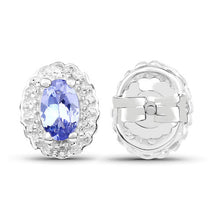 Load image into Gallery viewer, 2.46 Carat Genuine Tanzanite and White Topaz .925 Sterling Silver 3 Piece Jewelry Set (Ring, Earrings, and Pendant w/ Chain)
