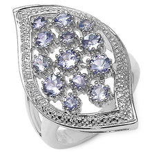 Load image into Gallery viewer, 1.47 Carat Genuine Tanzanite .925 Sterling Silver Ring
