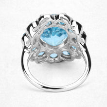 Load image into Gallery viewer, 8.77 Carat Genuine Swiss Blue Topaz .925 Sterling Silver Ring
