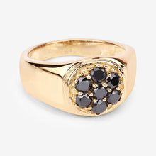 Load image into Gallery viewer, 0.91 Carat Genuine Black Diamond .925 Sterling Silver Ring
