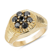 Load image into Gallery viewer, 0.91 Carat Genuine Black Diamond .925 Sterling Silver Ring
