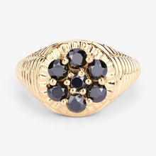 Load image into Gallery viewer, 0.91 Carat Genuine Black Diamond .925 Sterling Silver Ring
