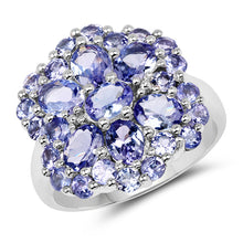 Load image into Gallery viewer, 3.91 Carat Genuine Tanzanite .925 Sterling Silver Ring
