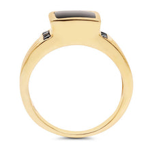 Load image into Gallery viewer, 2.16 Carat Genuine Black Onyx and Black Diamond .925 Sterling Silver Ring
