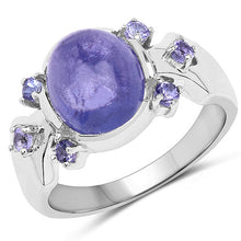 Load image into Gallery viewer, 3.76 Carat Genuine Tanzanite .925 Sterling Silver Ring

