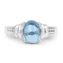 Load image into Gallery viewer, 2.10 Carat Genuine Swiss Blue Topaz .925 Sterling Silver Ring
