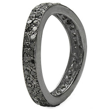 Load image into Gallery viewer, 1.11 Carat Genuine Black Diamond .925 Sterling Silver Ring
