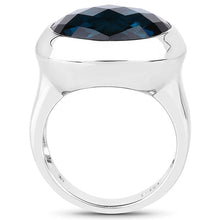 Load image into Gallery viewer, 10.25 Carat Genuine London Blue Topaz .925 Sterling Silver Ring

