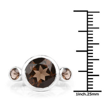 Load image into Gallery viewer, 3.56 Carat Genuine Smoky Quartz .925 Sterling Silver Ring
