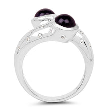 Load image into Gallery viewer, 2.31 Carat Genuine Amethyst and White Topaz .925 Sterling Silver Ring
