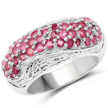 Load image into Gallery viewer, 1.81 Carat Genuine Ruby and White Zircon .925 Sterling Silver Ring
