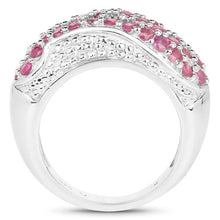 Load image into Gallery viewer, 1.81 Carat Genuine Ruby and White Zircon .925 Sterling Silver Ring
