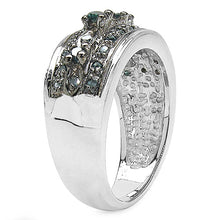 Load image into Gallery viewer, 0.27 Carat Genuine Blue Diamond .925 Sterling Silver Ring
