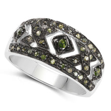 Load image into Gallery viewer, 0.27 Carat Genuine Green Diamond .925 Sterling Silver Ring
