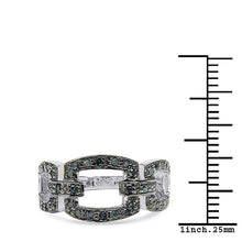 Load image into Gallery viewer, 0.36 Carat Genuine Blue Diamond .925 Sterling Silver Ring
