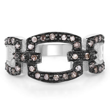 Load image into Gallery viewer, 0.32 Carat Genuine Champagne Diamond .925 Sterling Silver Ring
