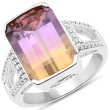 Load image into Gallery viewer, 7.15 Carat Genuine Ametrine .925 Sterling Silver Ring
