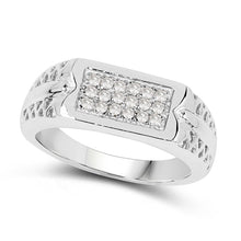 Load image into Gallery viewer, 0.27 Carat Genuine White Diamond .925 Sterling Silver Ring
