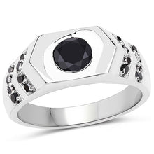 Load image into Gallery viewer, 1.53 Carat Genuine Black Diamond .925 Sterling Silver Ring
