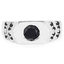 Load image into Gallery viewer, 1.53 Carat Genuine Black Diamond .925 Sterling Silver Ring
