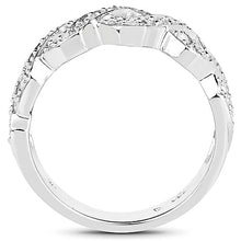 Load image into Gallery viewer, 0.40 Carat Genuine White Diamond .925 Sterling Silver Ring
