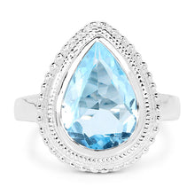 Load image into Gallery viewer, 5.30 Carat Genuine Blue Topaz .925 Sterling Silver Ring
